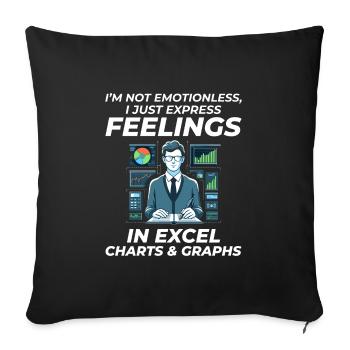 Comptable Comptabilité Tenue de livres Finance Drôle - Housse de coussin décorative 45 x 45 cm - noir - Devant