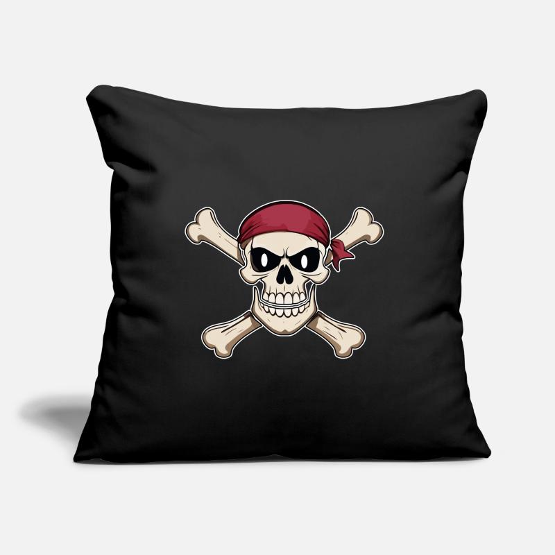 Pirate Flag Pirate Head Skull and Bones Sofa pillowcase 17,3'' x 17,3'' (45 x 45 cm)