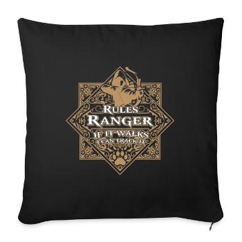 Regeln Ranger - Sofakissenbezug 45 x 45 cm - Schwarz - Vorne