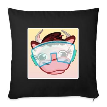 SKI GOGGLES DAIRY COWS - WINTER SPORTS SKI - Sofa pillowcase 17,3'' x 17,3'' (45 x 45 cm) - black - Front