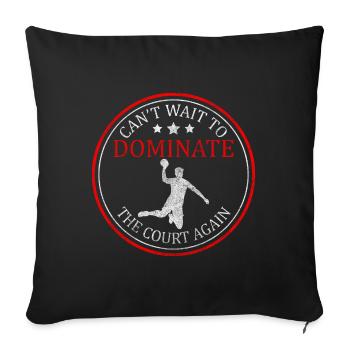 But d’équipe de sportif de handball - Housse de coussin décorative 45 x 45 cm - noir - Devant