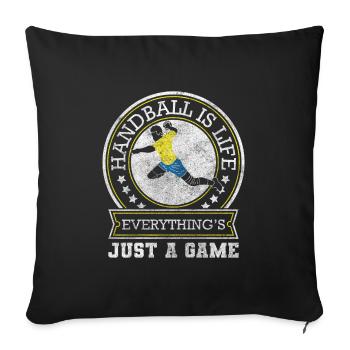 Handballer Tournament Team - Sofa pillowcase 17,3'' x 17,3'' (45 x 45 cm) - black - Front
