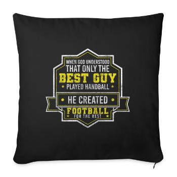 Handballer Competition Goal - Sofa pillowcase 17,3'' x 17,3'' (45 x 45 cm) - black - Front