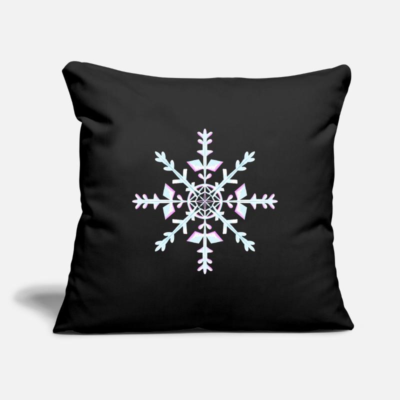 Cristal de glace / Flocon de neige Housse de coussin décorative 45 x 45 cm