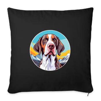 Ariege Pointer Hund Rasse Cartoon Kawaii Aquarell - Sofakissenbezug 45 x 45 cm - Schwarz - Vorne