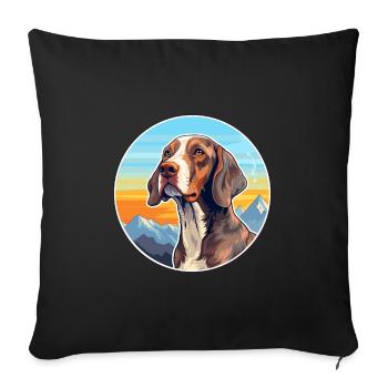 Auvergne Pointing Dog Breed Cartoon Kawaii Waterco - Sofa pillowcase 17,3'' x 17,3'' (45 x 45 cm) - black - Front