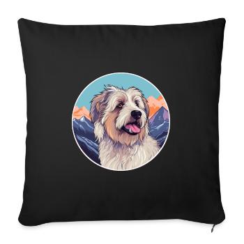 Cao de Castro Laboreiro Hunderasse Cartoon Kawaii W - Sofakissenbezug 45 x 45 cm - Schwarz - Vorne