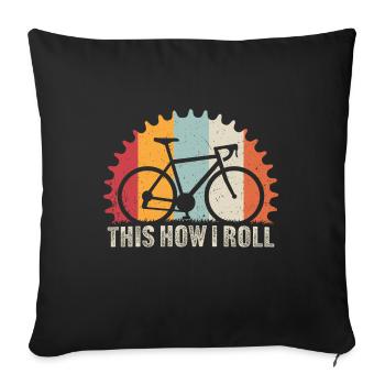 So drehe ich Design Radfahren - Sofakissenbezug 45 x 45 cm - Schwarz - Vorne