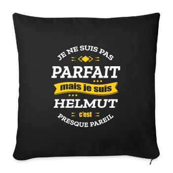 HELMUT PARFAIT - PRENOM HELMUT - Housse de coussin décorative 45 x 45 cm - noir - Devant