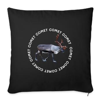COMÈTE - Housse de coussin décorative 45 x 45 cm - noir - Devant