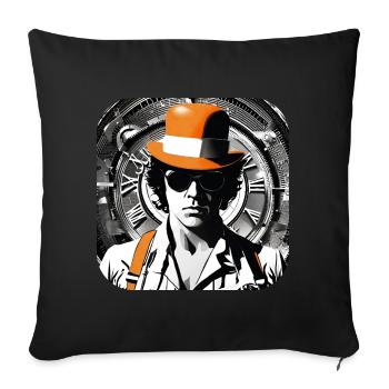Cooles Steampunk Design - Sofakissenbezug 45 x 45 cm - Schwarz - Vorne