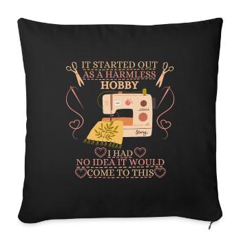 Cela a commencé comme un passe-temps inoffensif : la courtepointe - Housse de coussin décorative 45 x 45 cm - noir - Devant