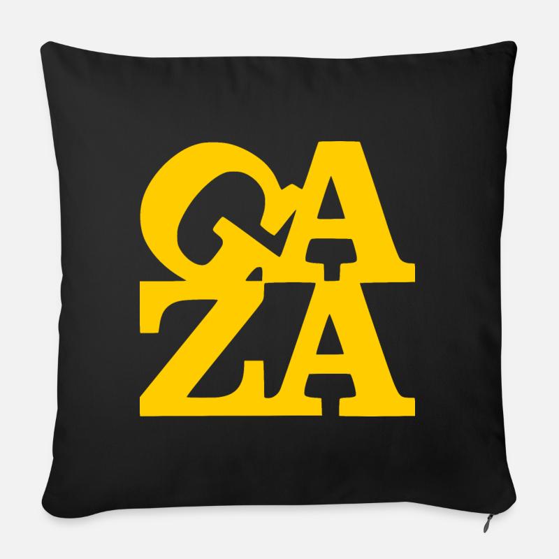 Gaza - Sofakissenbezug 45 x 45 cm - Schwarz
