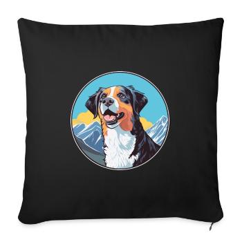 New Zealand Huntaway Dog Breed Cartoon Kawaii Wate - Sofa pillowcase 17,3'' x 17,3'' (45 x 45 cm) - black - Front