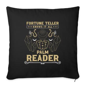 Crystal Ball Astrology Clairvoyance Zodiac - Sofa pillowcase 17,3'' x 17,3'' (45 x 45 cm) - black - Front