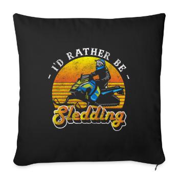 Sleigh Fun - Sofa pillowcase 17,3'' x 17,3'' (45 x 45 cm) - black - Front