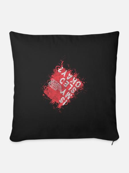 Schlittenfahren Winterurlaub - Sofakissenbezug 45 x 45 cm - Schwarz
