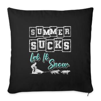 Sleighing, Christmas, Sports, Fun - Sofa pillowcase 17,3'' x 17,3'' (45 x 45 cm) - black - Front