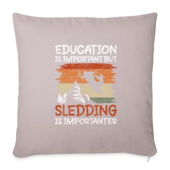 Sleigh Christmas Ski Holidays - Sofa pillowcase 17,3'' x 17,3'' (45 x 45 cm) - light taupe - Front