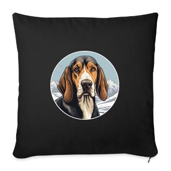 Transylvanian Hound Dog Breed Cartoon Kawaii Water - Sofa pillowcase 17,3'' x 17,3'' (45 x 45 cm) - black - Front