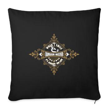 DM When I smile it's already too late - Sofa pillowcase 17,3'' x 17,3'' (45 x 45 cm) - black - Front