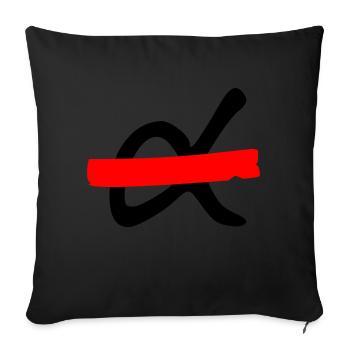 NO Macho logo - Sofa pillowcase 17,3'' x 17,3'' (45 x 45 cm) - black - Front