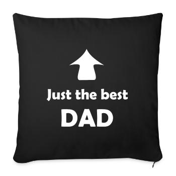 Pour le super papa - Housse de coussin décorative 45 x 45 cm - noir - Devant