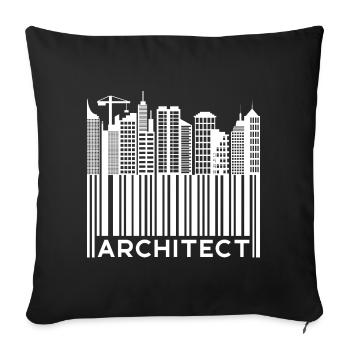 Career: Architect, Saying, Job, Supervisor, Profession - Sofa pillowcase 17,3'' x 17,3'' (45 x 45 cm) - black - Front