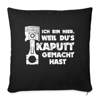 Mechaniker Job Arbeiter Workaholic Statement - Sofakissenbezug 45 x 45 cm - Schwarz - Vorne