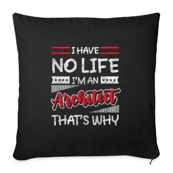 Designer Style Construction Site Builder - Sofa pillowcase 17,3'' x 17,3'' (45 x 45 cm) - black - Front