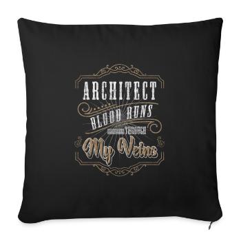 Designer house construction - Sofa pillowcase 17,3'' x 17,3'' (45 x 45 cm) - black - Front