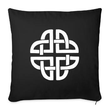 Celtic Shield Knot / Celtic Symbol Protection - Sofa pillowcase 17,3'' x 17,3'' (45 x 45 cm) - black - Front