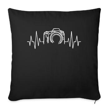 Worker Job Photographer Career Profession Success Work - Sofa pillowcase 17,3'' x 17,3'' (45 x 45 cm) - black - Front
