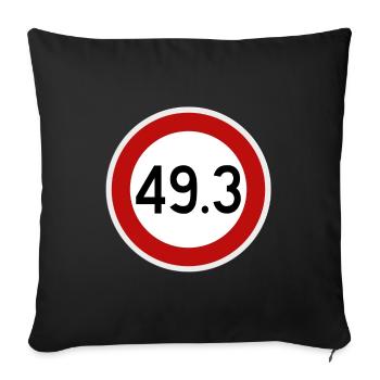 Panneau 49.3 - Gouvernement - Housse de coussin décorative 45 x 45 cm - noir - Devant