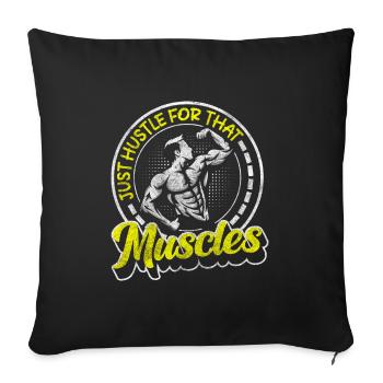 Trainer Muscles Pumper Studio - Sofa pillowcase 17,3'' x 17,3'' (45 x 45 cm) - black - Front