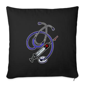 Doctor Job Profession Career Supervisor Work - Sofa pillowcase 17,3'' x 17,3'' (45 x 45 cm) - black - Front