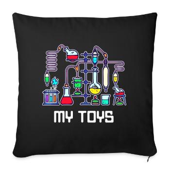 Workaholic Statement Emploi Scientifique Carrière - Housse de coussin décorative 45 x 45 cm - noir - Devant