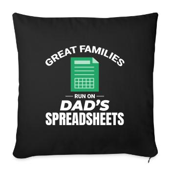Accountant Dad Accounting Finance Financial Funny - Sofa pillowcase 17,3'' x 17,3'' (45 x 45 cm) - black - Front