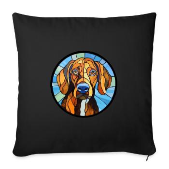 Schweizer Laufhund Dog Breed Stained Glass Colorfu - Sofa pillowcase 17,3'' x 17,3'' (45 x 45 cm) - black - Front