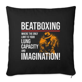 Beatboxing Culture Rhythmic Beatbox Artistry Music - Sofa pillowcase 17,3'' x 17,3'' (45 x 45 cm) - black - Front