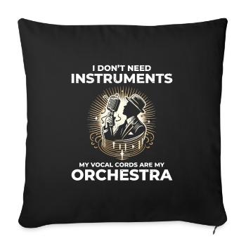 Beatboxing Culture Orchestra Musical Humor Beatbox - Sofa pillowcase 17,3'' x 17,3'' (45 x 45 cm) - black - Front