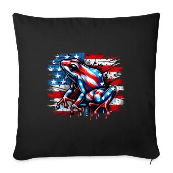 Poison dart frog USA - Sofa pillowcase 17,3'' x 17,3'' (45 x 45 cm) - black - Front