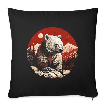 Grizzly - Sofakissenbezug 45 x 45 cm - Schwarz - Vorne