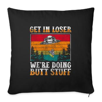 Aliens Universe Stars Astronaut - Sofa pillowcase 17,3'' x 17,3'' (45 x 45 cm) - black - Front