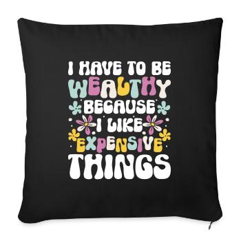 Santé d’Empire Affaires - Housse de coussin décorative 45 x 45 cm - noir - Devant