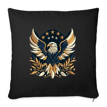 Star-Spangled Banner Eagle - Sofa pillowcase 17,3'' x 17,3'' (45 x 45 cm) - black - Front