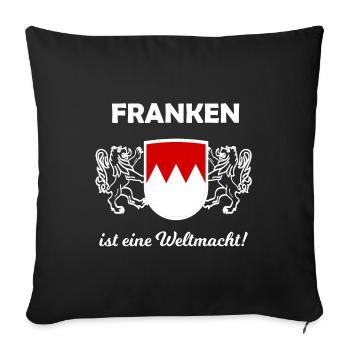 Das Heimatland Franken - Sofakissenbezug 45 x 45 cm - Schwarz - Vorne