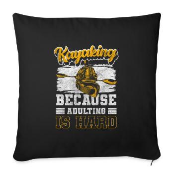 Rowing Sports Rowing Club - Sofa pillowcase 17,3'' x 17,3'' (45 x 45 cm) - black - Front