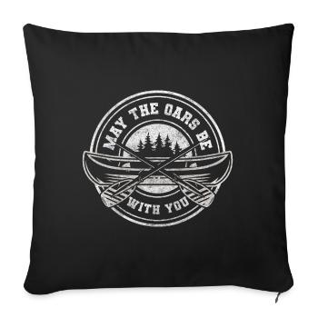 Rowing Machine Athlete Sculling Weight Training - Sofa pillowcase 17,3'' x 17,3'' (45 x 45 cm) - black - Front
