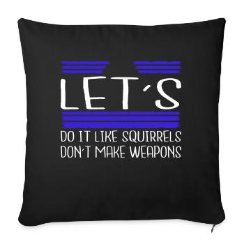 idée cadeau anniversaire oiseau contre-culture enfant geek - Housse de coussin décorative 45 x 45 cm - noir - Devant